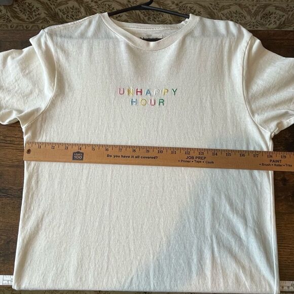 PacSun “Unhappy Hour” Graphic T-Shirt White Size Small - Picture 7 of 9